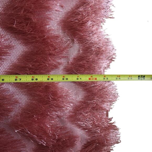 Anthropologie Hutch Fringed Chevron Shift Dress in Rose Size S - Picture 13 of 13